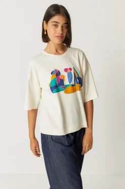 SKFK CAMISETA LARIZ-GOTS CREMA Best