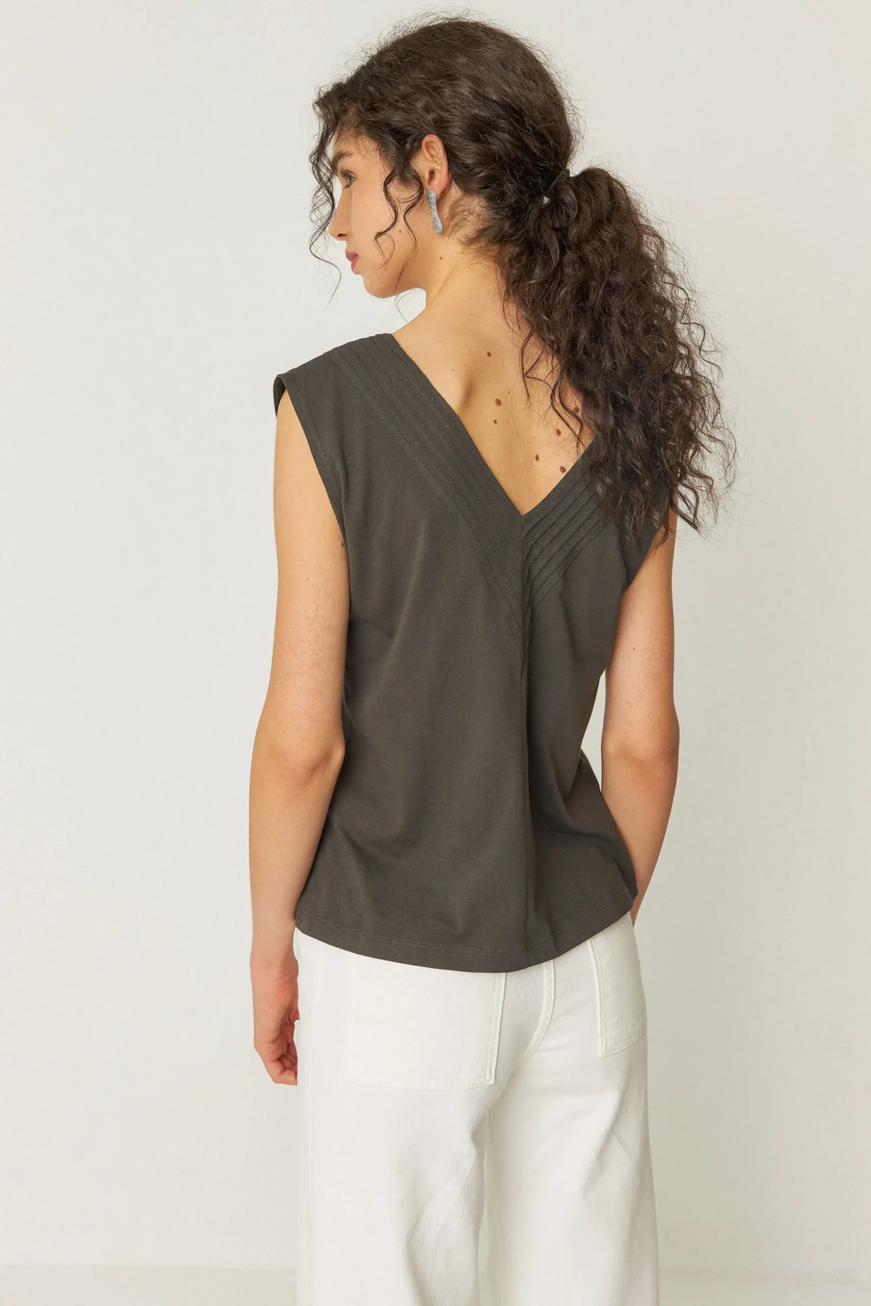 SKFK CAMISETA ZUNTZ-1-GOTS CAQUI OSCURO Clearance