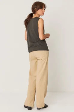 SKFK CAMISETA ZUNTZ-2-GOTS CAQUI OSCURO Clearance