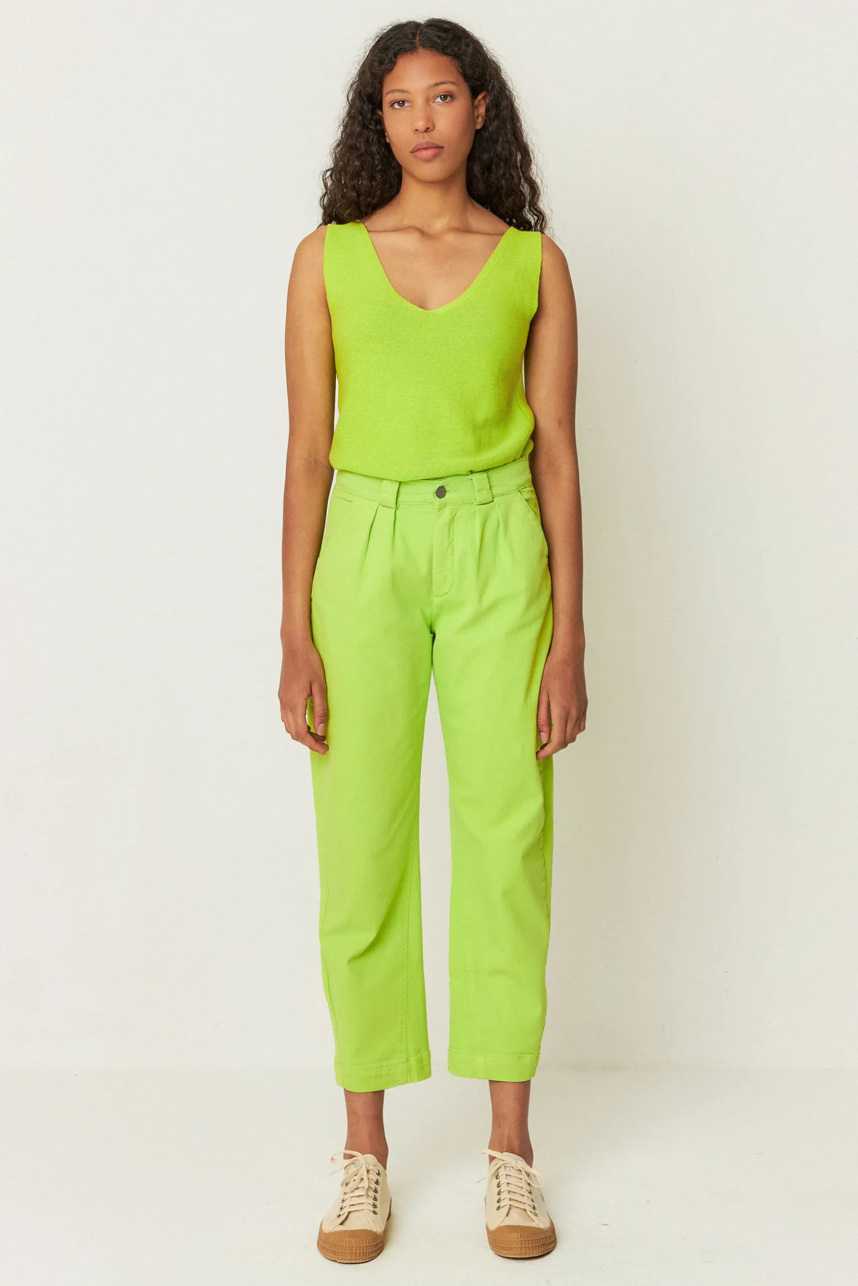 SKFK PANTALÓN AMATA VERDE ÁCIDO Outlet