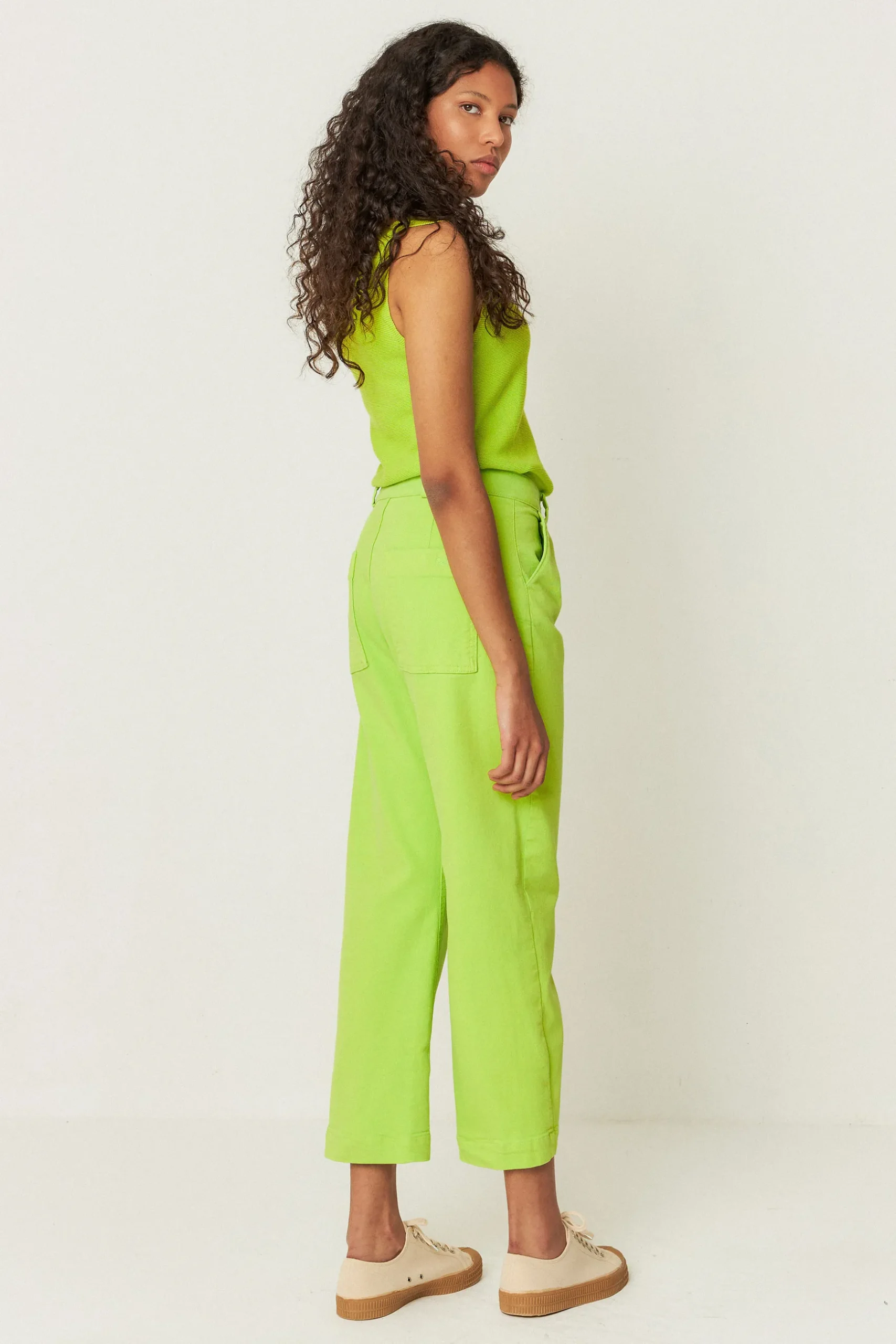 SKFK PANTALÓN AMATA VERDE ÁCIDO Outlet