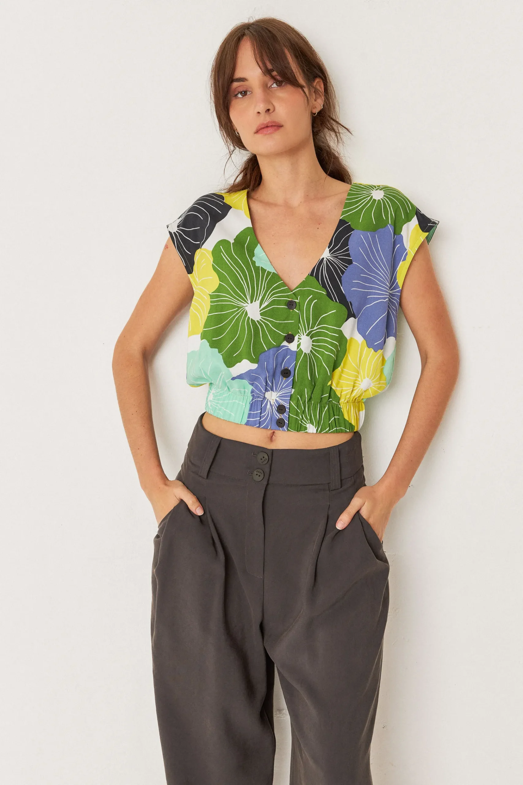 SKFK PANTALÓN ESTI CAQUI OSCURO Clearance