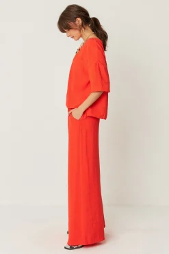 SKFK PANTALÓN KLODIN ROJO TEJA Best