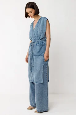 SKFK VESTIDO ADAR - FSC VAQUERO CRUDO Discount