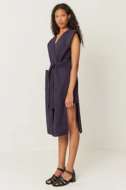 SKFK VESTIDO LURRA-GOTS AZUL MARINO VIOLETA Best
