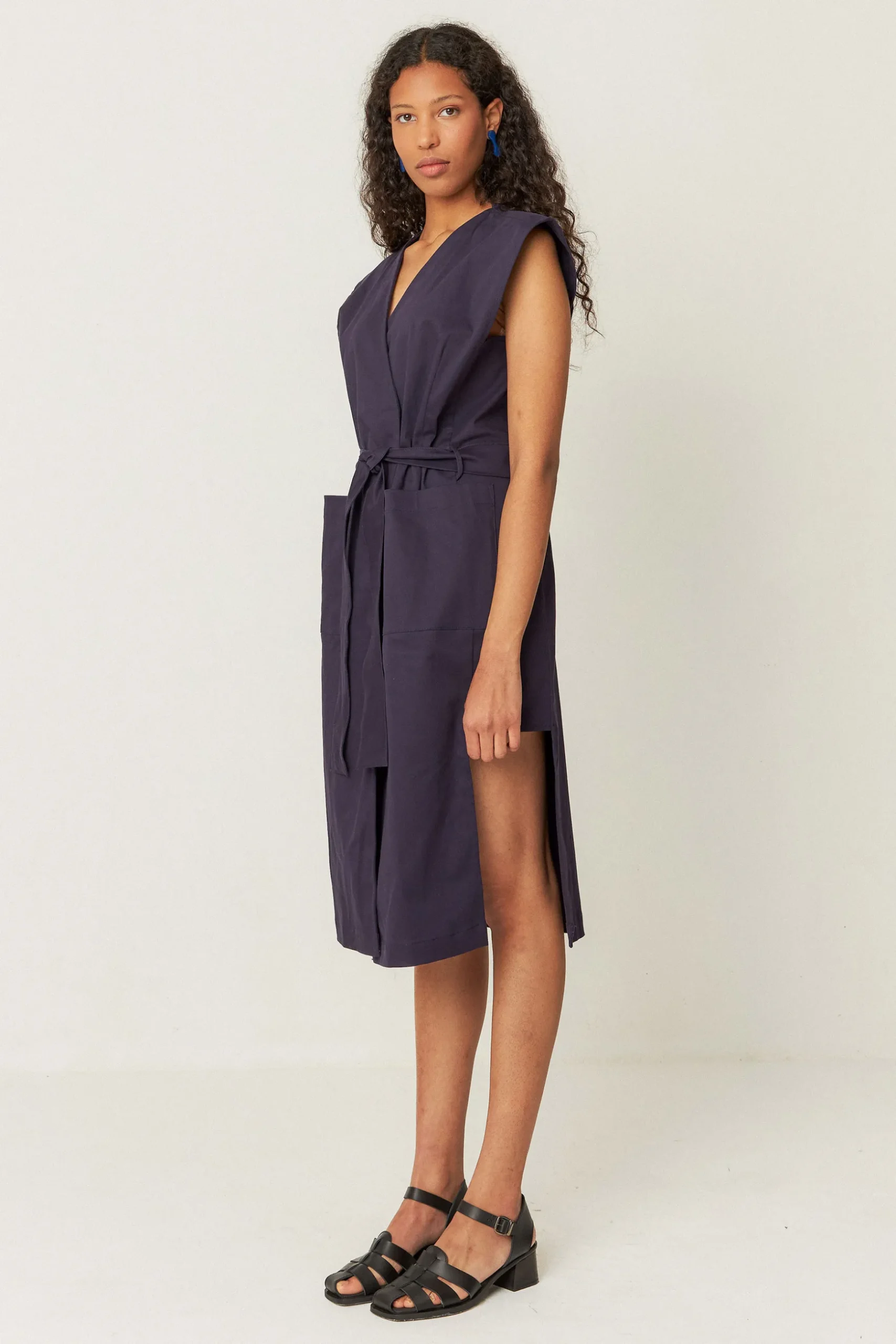 SKFK VESTIDO LURRA-GOTS AZUL MARINO VIOLETA Best